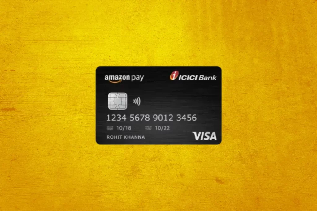 Amazon Pay Credit Card Image With Yellow Background