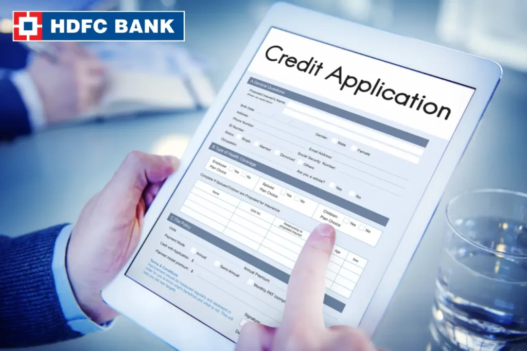 HDFC Credit Card Application On Tablet